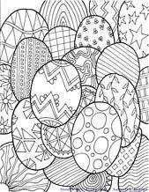 doodle eggs coloring sheet for spring
