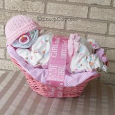 Napping Baby Basket - Made from baby supplies - so cute for a babyshower, yeah someday i will actually do this......bahahaha