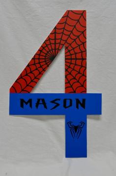 Spiderman - Personalized Number Birthday sign