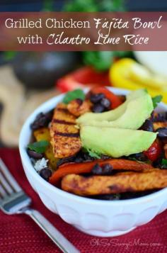 
                    
                        Grilled Chicken Fajita Bowls with Cilantro Lime Rice Recipe
                    
                