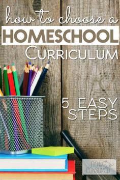 It's one thing that many homeschool families find daunting. But it doesn't have to be that way. Choosing a homeschool curriculum for your family is the most important decision you can make. Let me help you make it a lot easier with these 5 simple steps! FREE printable included!