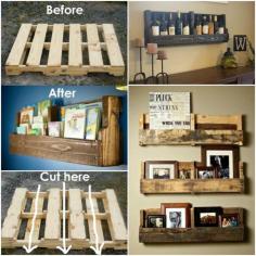 DIY Pallet shelves