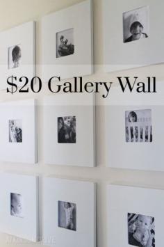 Black and white photo wall