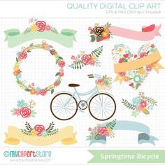 
                    
                        Bike / Spring Bicycle / Wreaths & Laurels / by MyClipArtStore
                    
                