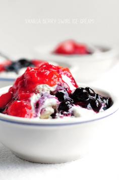 Vanilla Berry Swirl Ice Cream Recipe