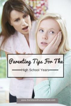 
                    
                        Parenting advice for the high school years. Really great tips!
                    
                