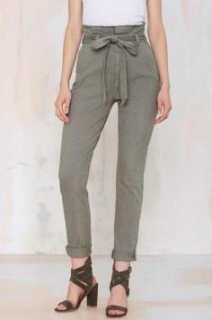 
                    
                        7 for All Mankind Loretta Paper Bag Jeans - Olive
                    
                