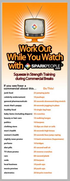 TV workout: The SparkPeople Commercial Break Workout