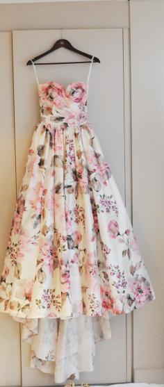 Beautiful dress style. Floral print spaghetti strap dress.