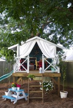 Backyard tree house for kids- Love this idea!!