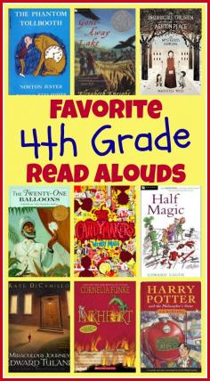 Favorite books to read aloud to 4th graders. Great book list for kids!