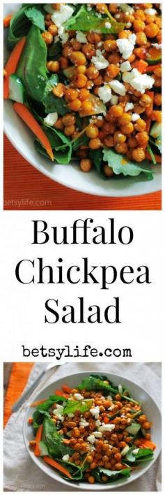 
                    
                        Buffalo Chickpea Salad Recipe. Healthy and fun. The perfect light summer meal.
                    
                