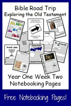 {Free Printable Notebook Pages} Bible Road Trip ~ Year One Week Two