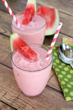 Watermelon Milkshake, I think I would sub natural sweetener for the fake sugar...