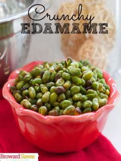 
                    
                        Crunchy Edamame Recipe - Healthy, crunchy and so easy to make! This is a must try recipe! Never go to potato chips again!
                    
                