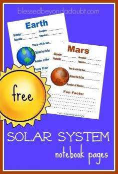 
                    
                        Have your child leran about the solar system with these free planet notebook pages!
                    
                