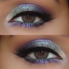 Purple and Silver Eyeshadow