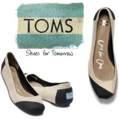 burlap and black Toms.... Finally cute toms