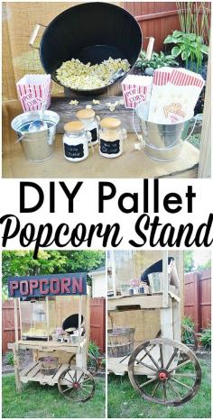 DIY pallet popcorn cart - So simple & easy to make!!