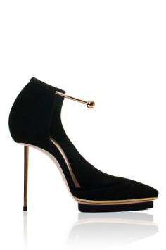 Black& gold shoes