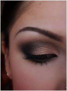 brown smokey eye shadow- wedding makeup