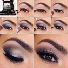 Smokey Eye Step by Step Makeup Tutorial | smoky eye make up step by step tutorial Maquillaje humo para ojos paso ...