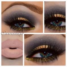 GOLD #makeup #makeuptips #beauty #beautytips #stylishfashion #eyeshadow #eyemakeup #eyemakeuplook #eyemakeupeveryday #lips   www.pinkbasis.com