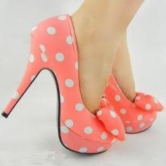 Polka dot heels, polka dot shoes, fashion