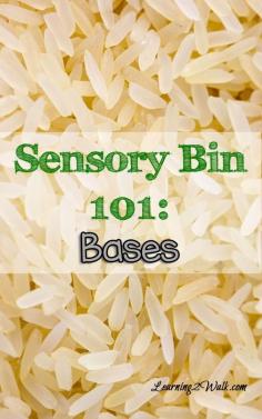 Preschool Sensory Activities: Sensory Bin Base Ideas