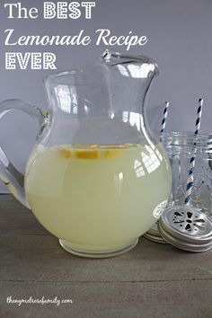 
                    
                        The BEST Lemonade Recipe EVER- I did fresh limes instead of the 1 cup lemon juice. .. so good!
                    
                