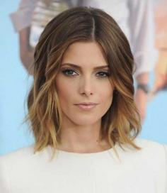 Ashley Greene Medium Hairstyle with Beautiful Ombre Bob