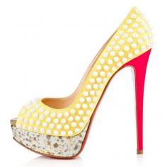 Christian Louboutin Lady Peep Spikes 140mm Peep Toe Pumps Canari Can Be Every Property