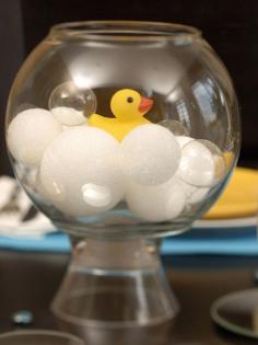 rubber ducky baby shower centerpiece