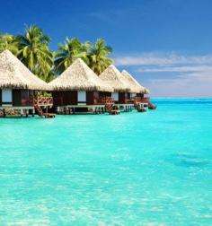 Bora Bora Islands. It's a beautiful island, a paradisiacal island. I always said I want to go in there. I would love to. The hotels looks great,especially the beach! This is the ideal place to wake up at the morning!