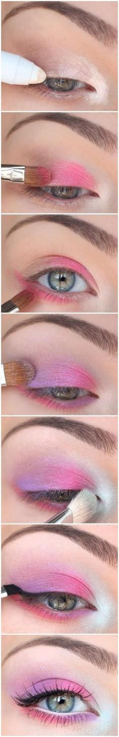 Pink look for blue eyes :)