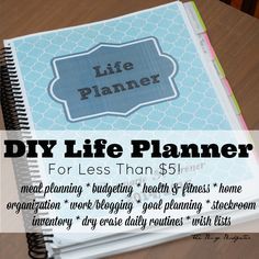 
                    
                        Perfect Schedule Book, Planner, and Organizer for your life! Budget Binder, Blog Planner, Exercise Log, Meal Planning, Cleaning Schedule.
                    
                