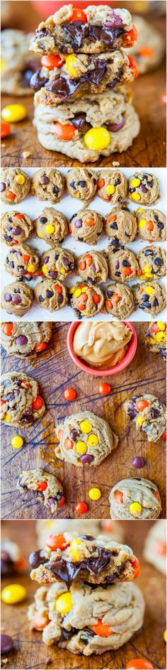 
                    
                        Reese???s Pieces Soft Peanut Butter Cookies - Peanut butter lovers&#39; will go nuts for these super soft cookies loaded with Reese&#39;s Pieces &amp; chocolate! (Use red, white and blue M&amp;Ms for #FourthofJuly)
                    
                