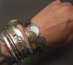 Boho Gypsy Tribal Sterling silver bracelets