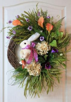 Pretty Spring wreath I am going to make for my front door