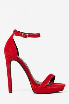 Jeffrey Campbell Finola Suede Heel - Red | Shop Shoes at Nasty Gal