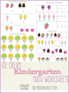 12 pages of Kindergarten and 1st grade math FREE Printables