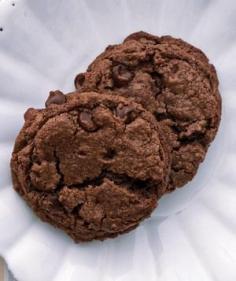 As if it weren't enough that these are chocolate cookies, they are DOUBLE CHOCOLATE CHIP.