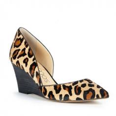 
                    
                        This versatile leopard print wedge would be a great addition to your office wardrobe!
                    
                