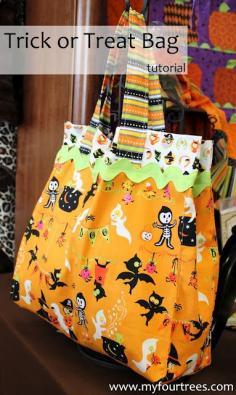 Trick or Treat Bag Tutorial from The Fabric Mill Blog
