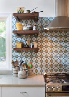 cement tile backsplash - Google Search