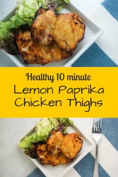 
                    
                        Healthy Lemon Paprika Chicken Thighs
                    
                