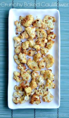 
                    
                        This Crunchy Baked Cauliflower is a healthy little addition to dinner or a fabulous snack too. Simply coated with panko and egg and baked to perfection.
                    
                