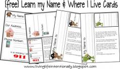 Free Homeschool Printables        Click here for Free Learn My Name & Address Printables