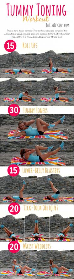 Tummy workout.