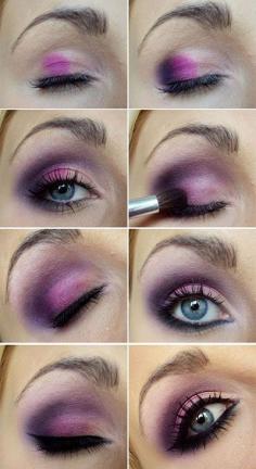 Purple Smoky Eye Shadow Makeup Tutorial #eyeshadow #makeup #beauty